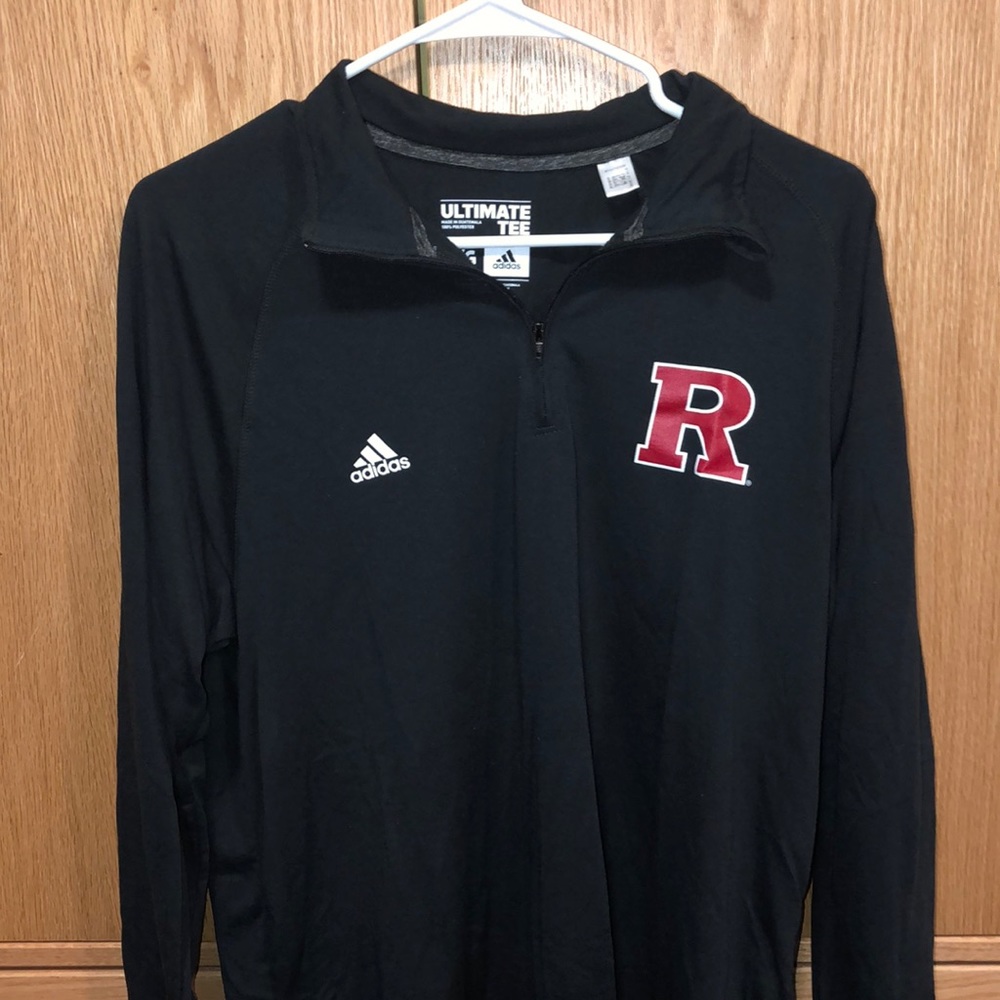 Adidas Rutgers University Quarter-Zip Long Sleeve